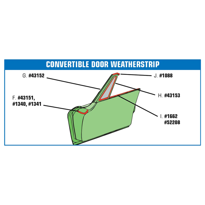 C2 1963-1967 Corvette Window Stop - Convertible Upper (2 Required)