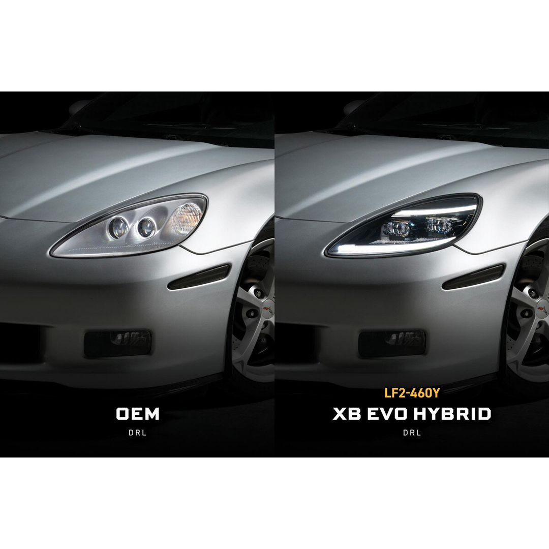 Corvette Headlight - Morimoto XB Evo Hybrid Led Headlights : 2005 - 2013 C6,  Z06, Grand Sport & ZR1