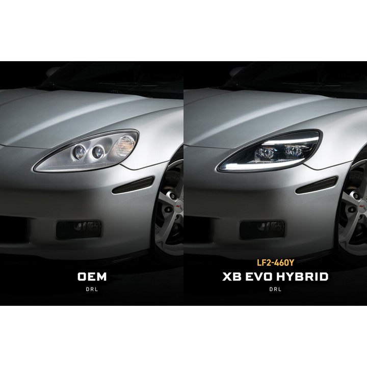 Corvette Headlight - Morimoto XB Evo Hybrid Led Headlights : 2005 - 2013 C6,  Z06, Grand Sport & ZR1