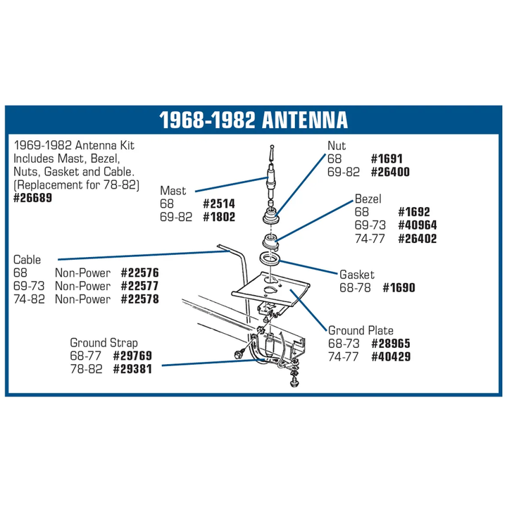 1969-1982 Corvette C3 Antenna Mast
