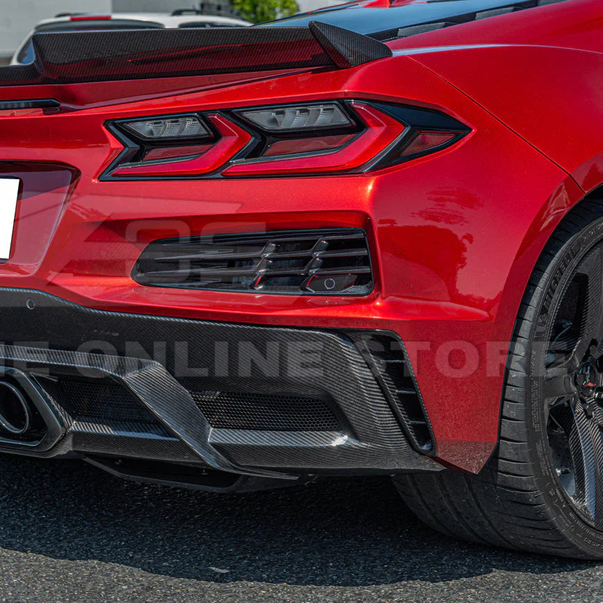 Z06 Side Rear Corvette C8 Z06 Carbon Fiber Rear Side Vent Cover - 2021-2025 ...