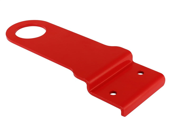 aFe Control Front Tow Hook for Chevrolet Corvette C6 2005-2013 – Red Powder Coat, Laser Cut Steel