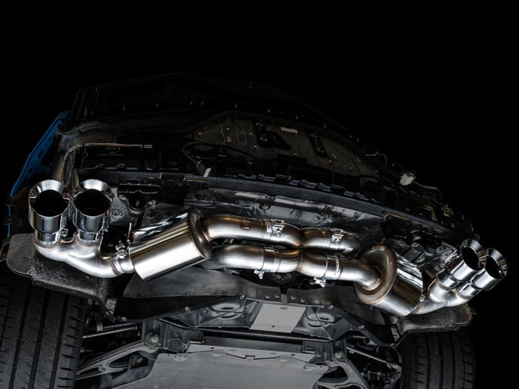 AWE Tuning Touring Edition Exhaust for Chevrolet Corvette C8 with Quad Chrome Silver Tips