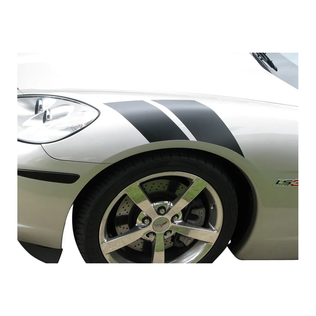 Corvette Grand Sport Fender Stripes / Hash Marks For Left Fender : 2005-2013 C6 Base, Z06, Grand Sport, ZR1