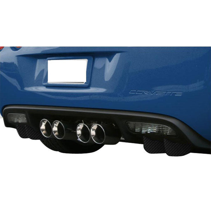 1993-1996 Corvette C4 Hydro Carbon Fiber Rear Fascia Diffuser Fins - Gloss Clear