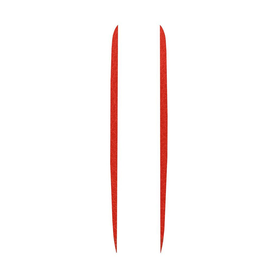1984-1990 Corvette C4 Hood Stripe Decals - Red Faux Leather