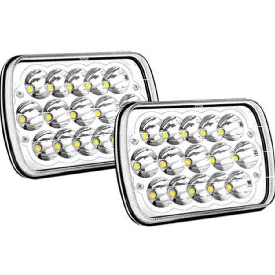 1984-1996 Corvette C4 Chrome LED Headlight Hi/Lo DRL Beam - Pair