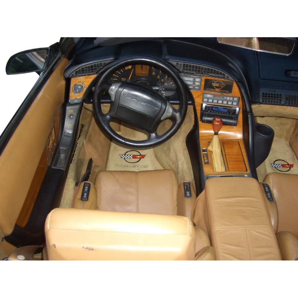 1990-1991 Corvette C4 Rosewood Interior Dash/Trim Overlay Kits - Auto - 5pc Kit