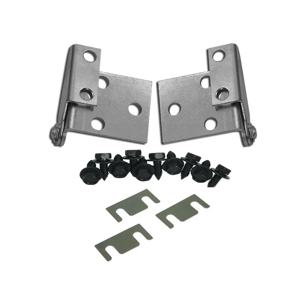 C2 1963-1967 Corvette Hood Hinges W/Hinge Bolt Set & 3 3/16" Hood Hinge Shims