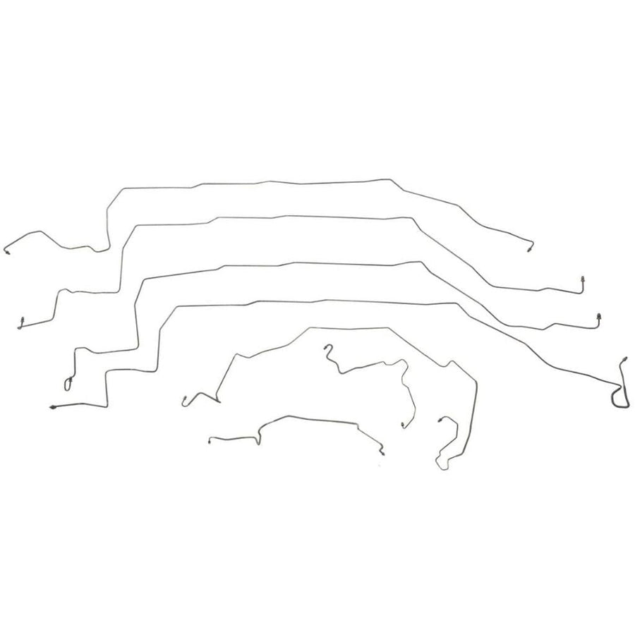 1992-1993 Corvette C4 Four-Wheel Power Disc Brake Line Set - 8pcs - OE Steel