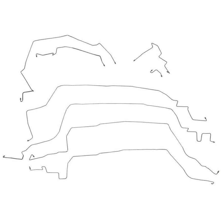 1987-1990 Corvette C4 Brake Line Set - 8pcs - OE Steel