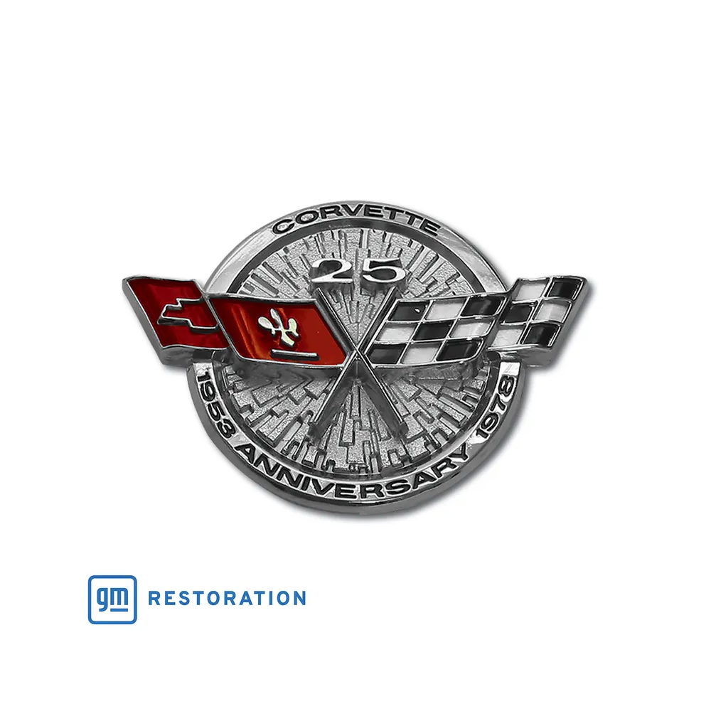 1978 Corvette C3 Reproduction "25th Anniversary" Gas Lid Emblem
