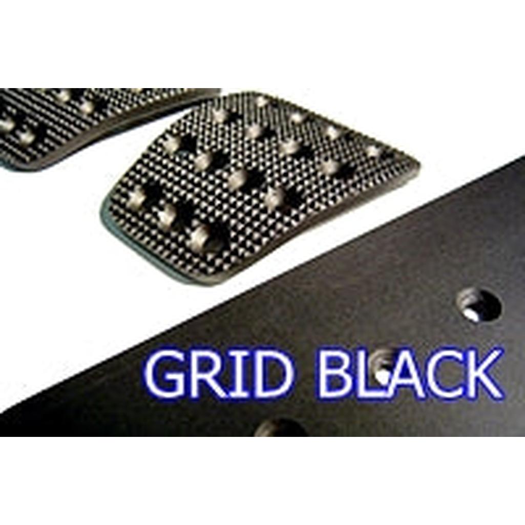 1984-1996 Corvette C4 Billet Racing Pedals - Manual - Grid - Black