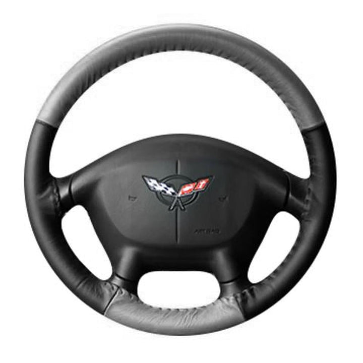 C4 1994-1996 Corvette Leather Steering Wheel Cover - Gray/Black