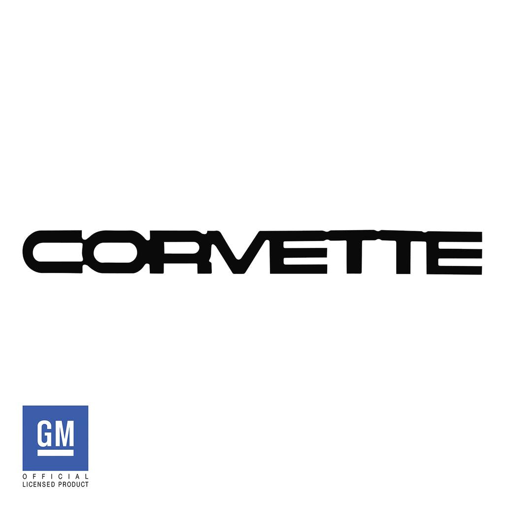 1984-1990 Corvette C4 Rear Bumper Vinyl Lettering - Gloss Black
