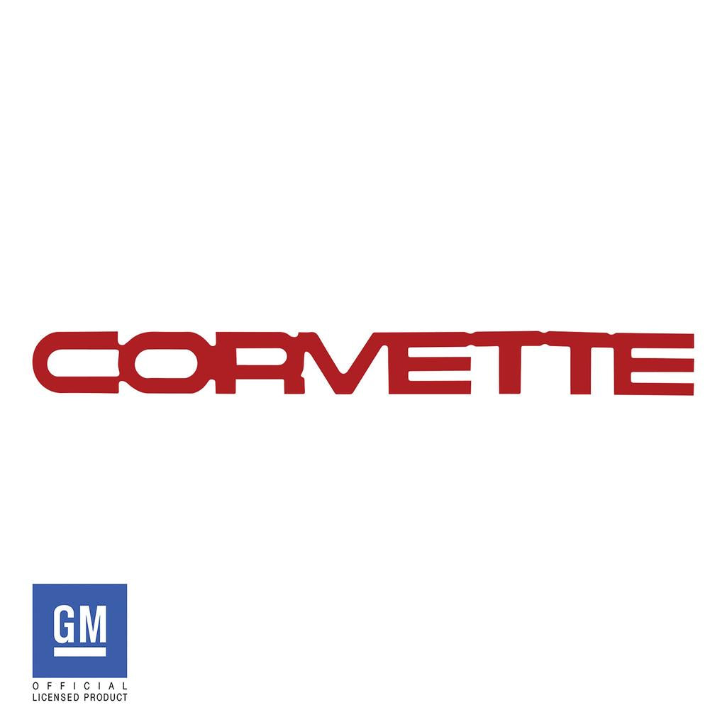 1984-1990 Corvette C4 Rear Bumper Vinyl Lettering - Gloss Red
