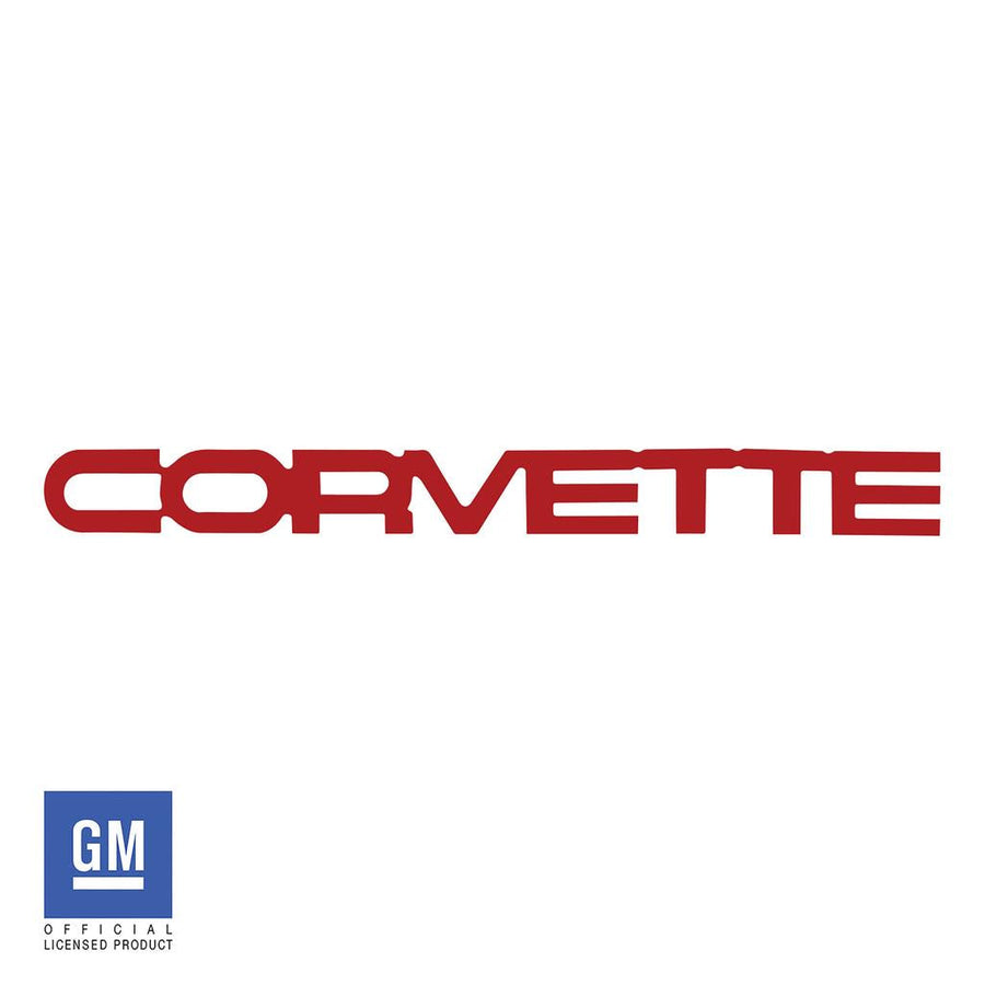 1984-1990 Corvette C4 Rear Bumper Vinyl Lettering - Gloss Red