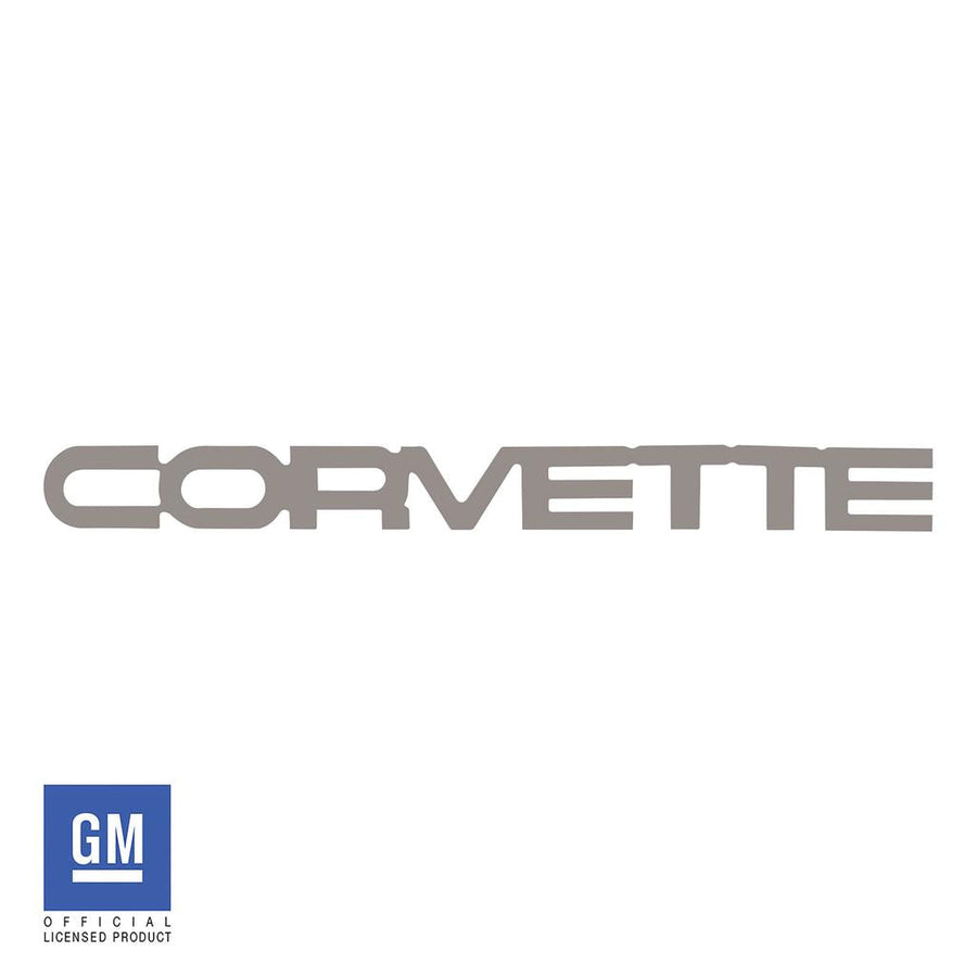 1984-1990 Corvette C4 Rear Bumper Vinyl Lettering - Gloss Silver