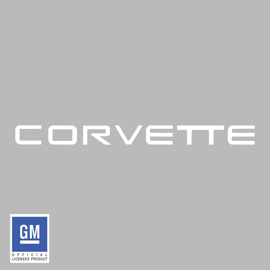 1991-1996 Corvette C4 Rear Bumper Vinyl Lettering - Gloss White