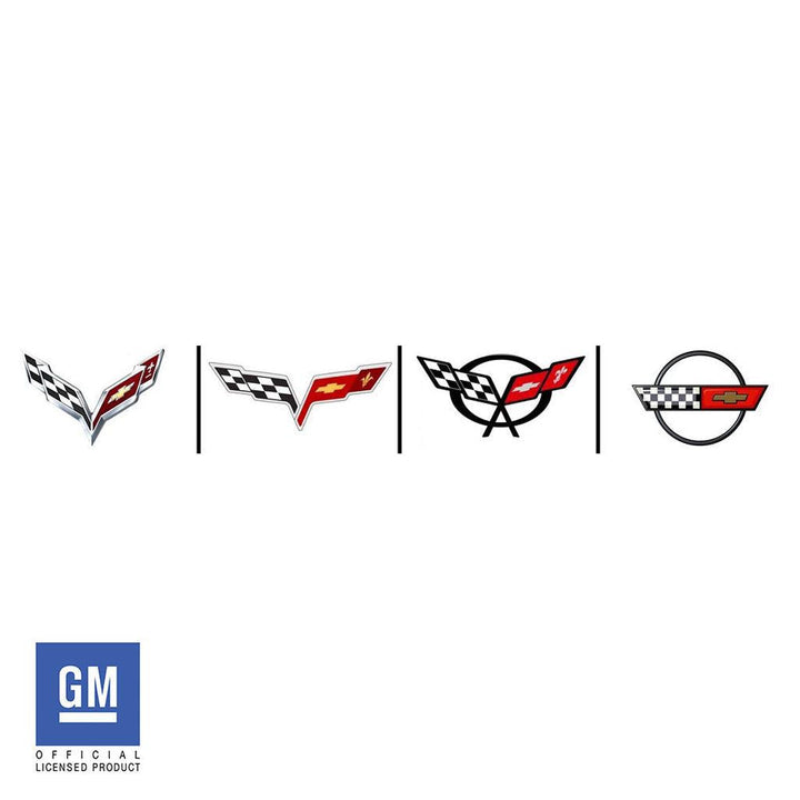 1984-1996 Corvette C4 Aftermarket Wheel Center Cap Vinyl Decals - 4 piece Set - Cross Flag