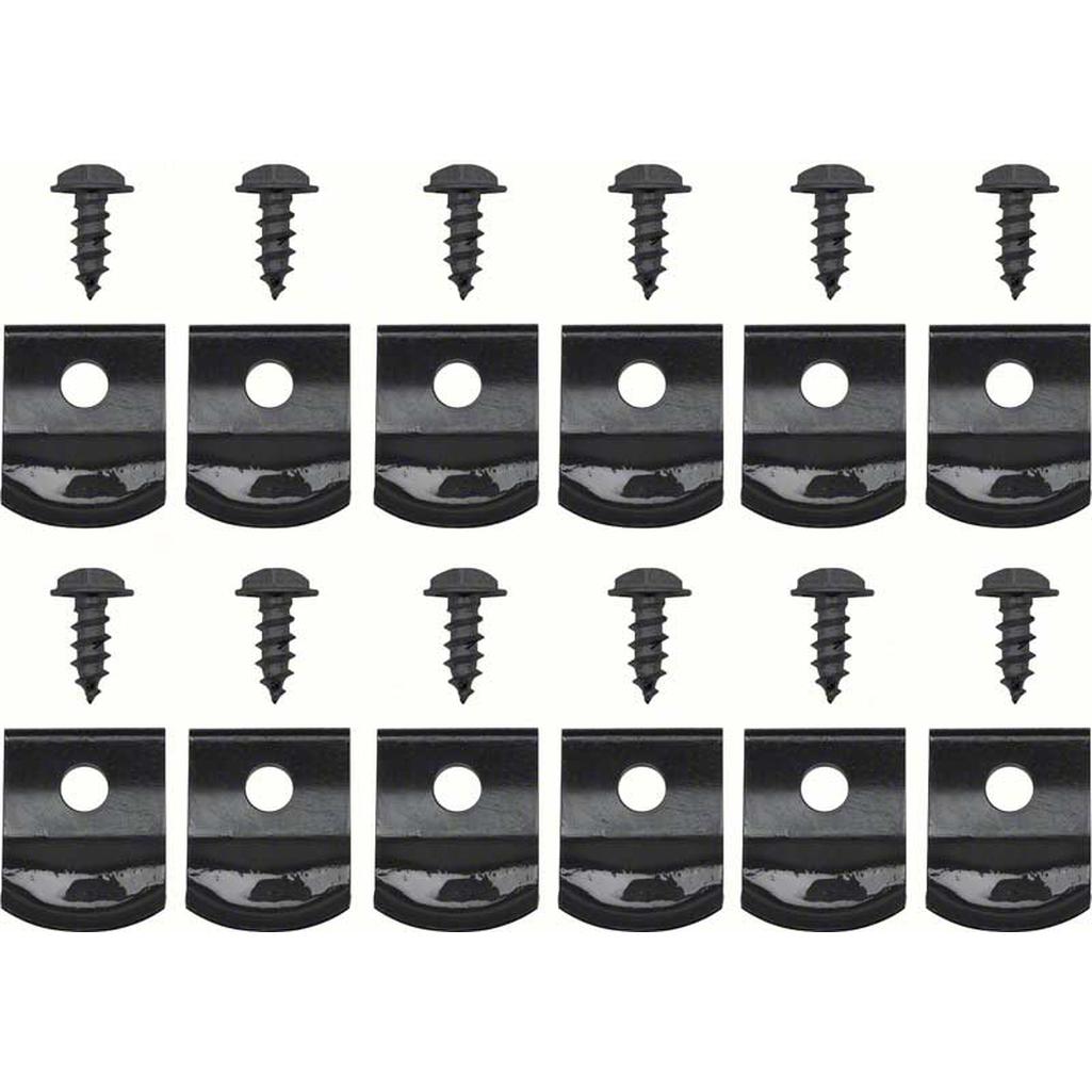 1962 Corvette C1 Rocker Molding Clip W/Screws - Set of 12