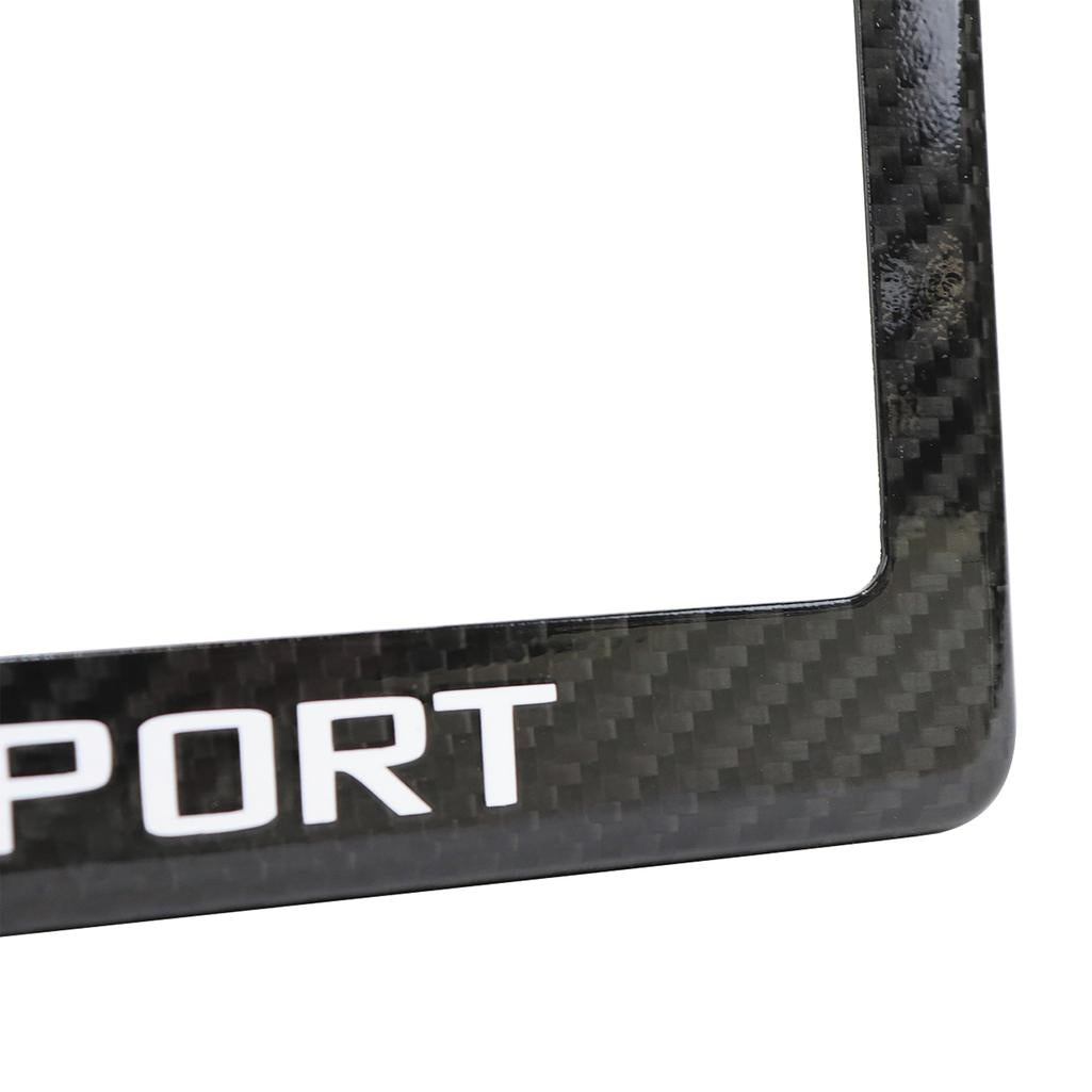 1996 Corvette C4 License Plate Frame - Carbon Fiber W/Red & White Grand Sport Logo