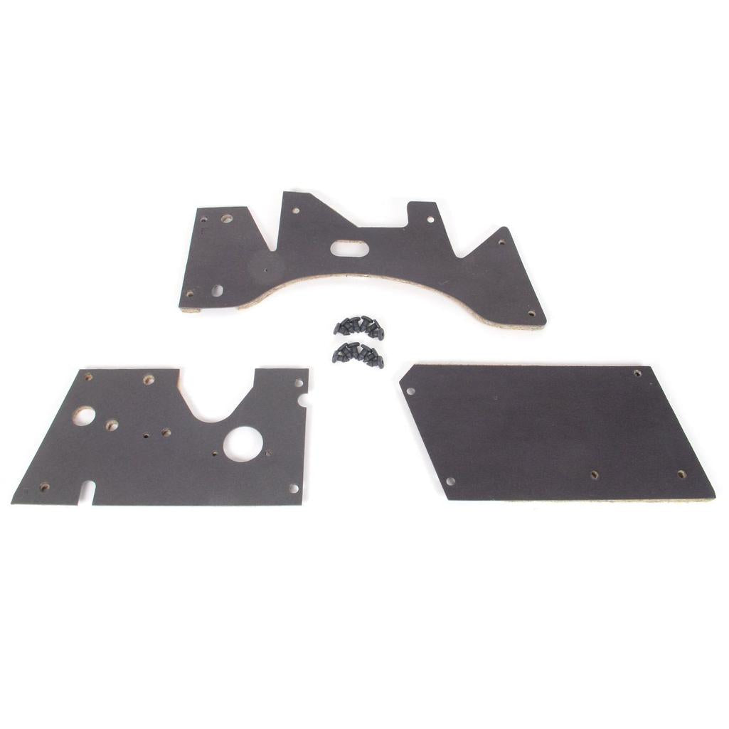 1962 Corvette C1 Firewall Insullation Set, W/Fasteners, 62, Automatic Trans, Without Heater