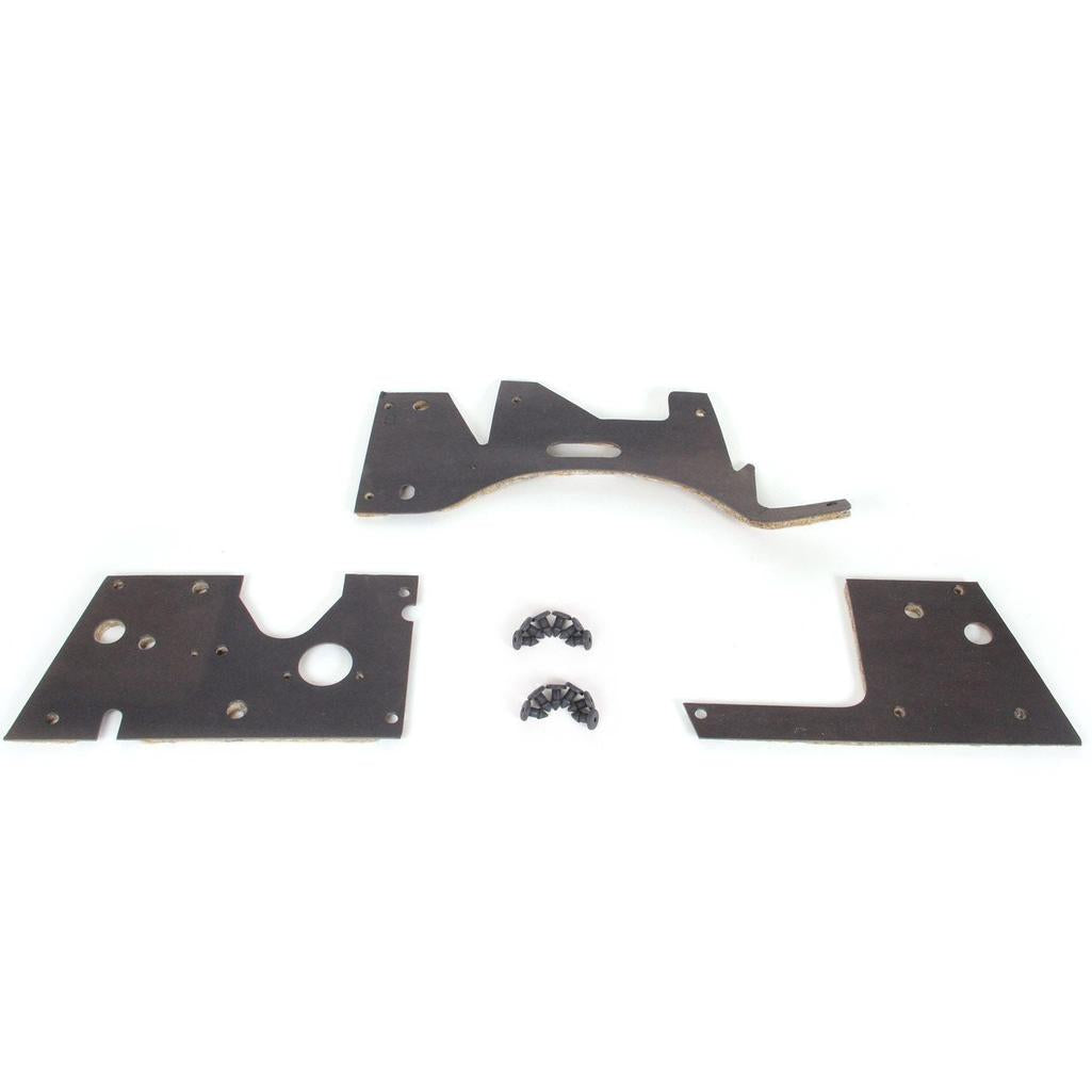 1962 Corvette C1 Firewall Insullation Set, W/Fasteners, 62 FI, Manual Trans, With Heater