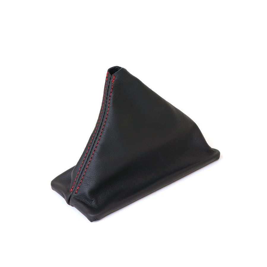1984-1985 Corvette C4 Leather Shift Boot - Black W/Red Stitching - Manual W/Electronic Overdrive