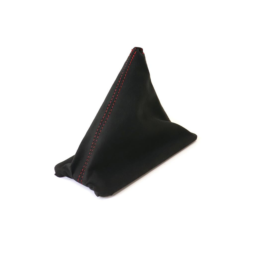 1984-1985 Corvette C4 Suede Shift Boot - Black W/Red Stitching - Manual W/Electronic Overdrive