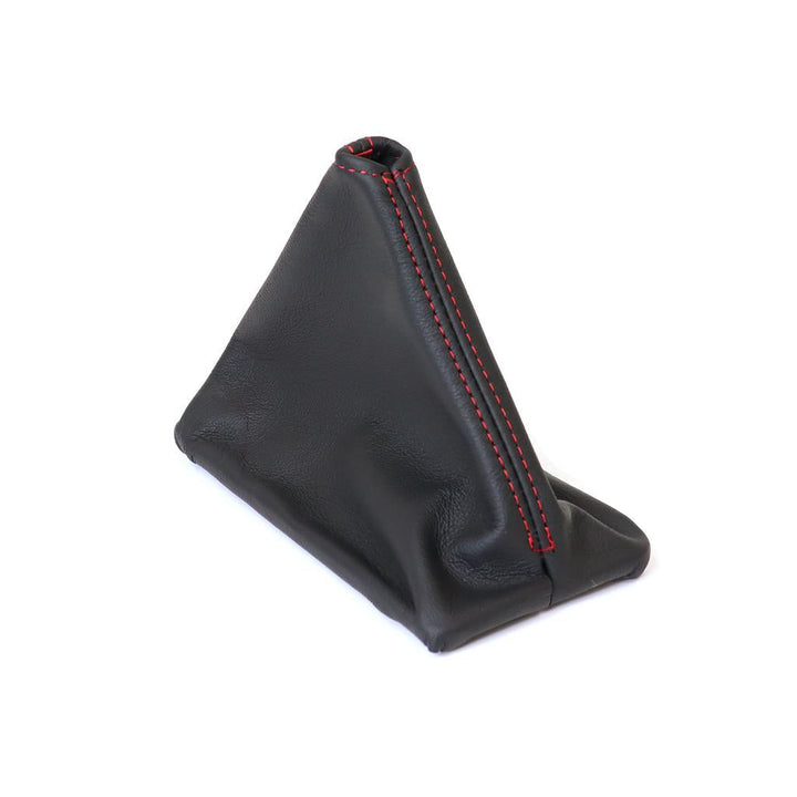 1984-1988 Corvette C4 Leather Shift Boot - Black W/Red Stitching - Manual Transmission