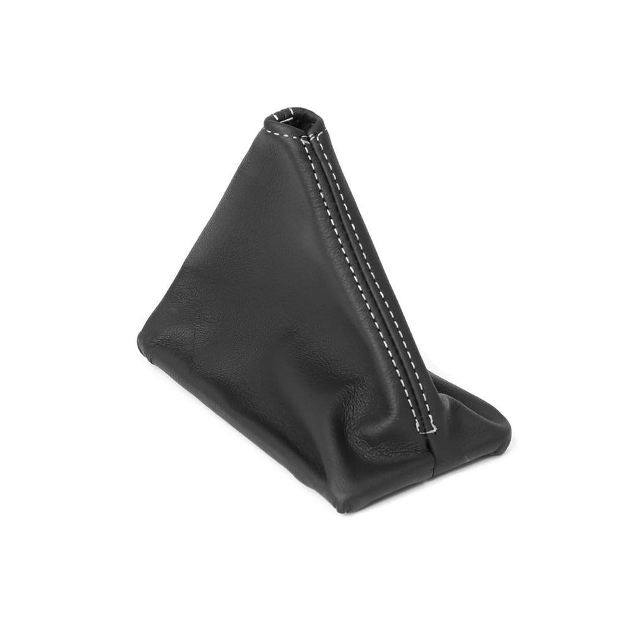 1984-1988 Corvette C4 Leather Shift Boot - Black W/White Stitching - Manual Transmission