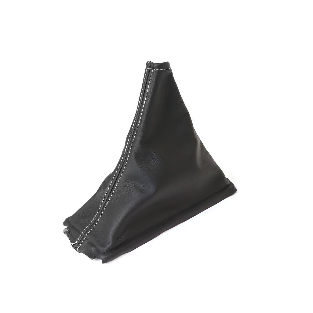 1989-1996 Corvette C4 Leather Shift Boot - Black W/White Stitching - Manual Transmission