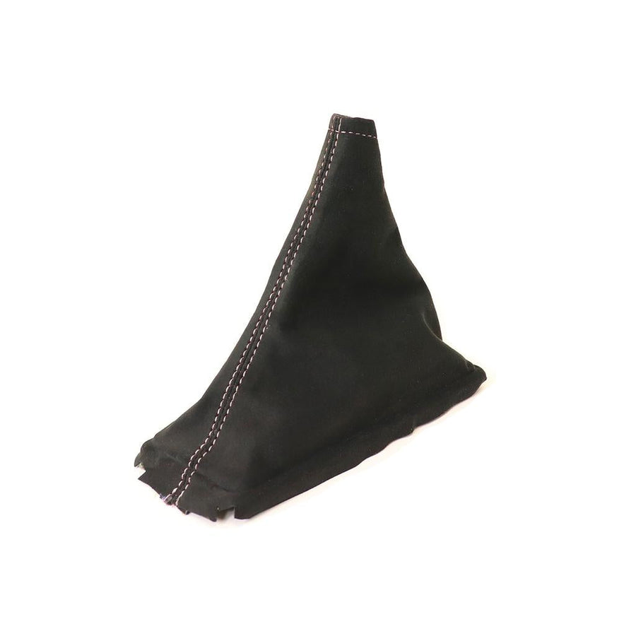 1989-1996 Corvette C4 Suede Shift Boot - Black W/White Stitching - Manual Transmission