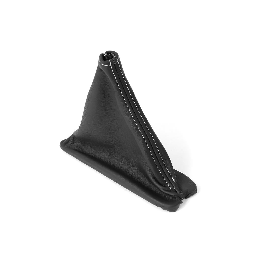 1984-1989 Corvette C4 Leather Shift Boot - Black W/White Stitching - Automatic Transmission