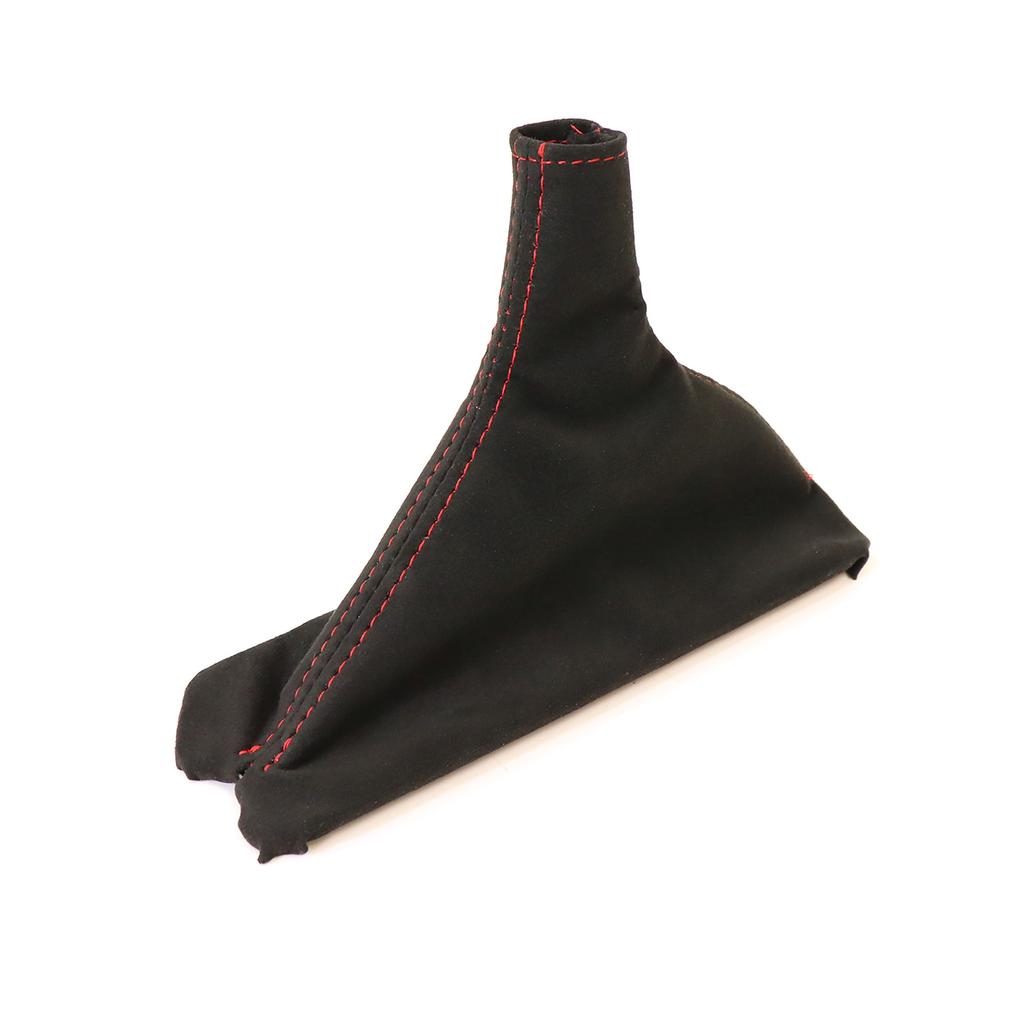 1990-1996 Corvette C4 Suede Shift Boot - Black W/Red Stitching - Automatic Transmission