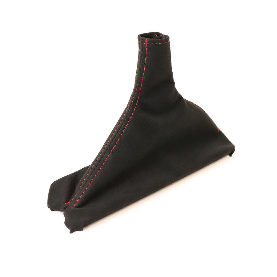 1990-1996 Corvette C4 Suede Shift Boot - Black W/Red Stitching - Automatic Transmission