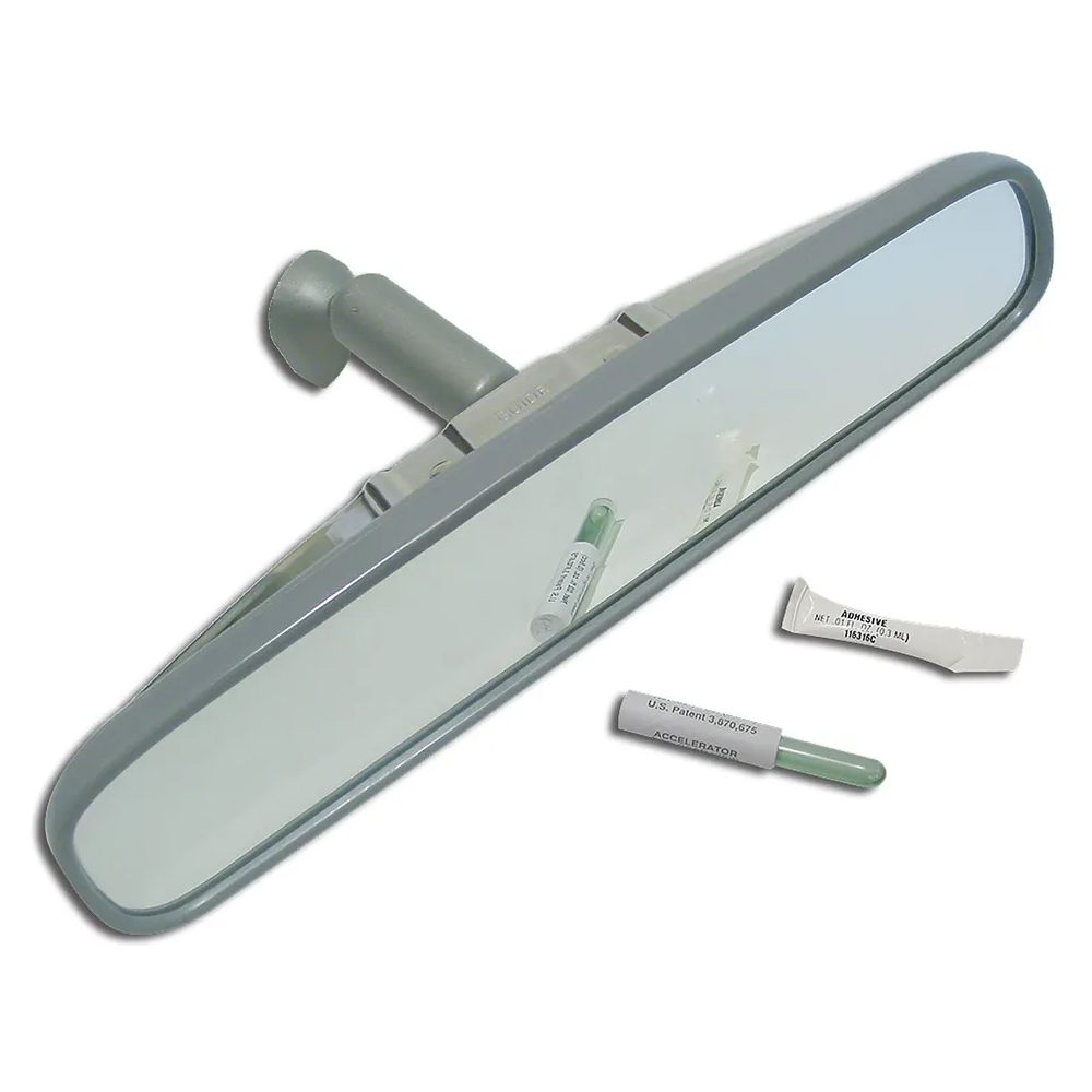 1976-1982 Corvette C3 Inside Mirror - Stainless Steel Back Reproduction W/ Mounting Bracket