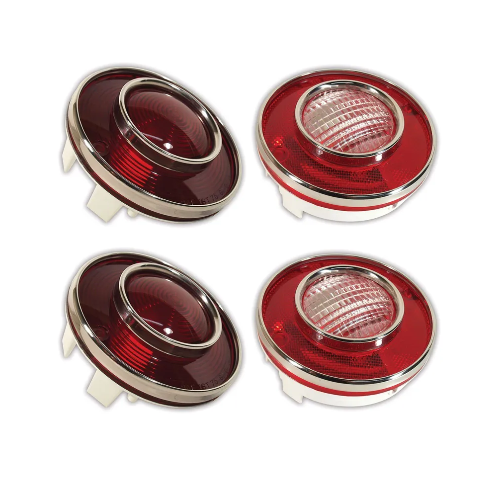 1975-1979 Corvette C3 Tail Light Set W/Backup Lights - 4Pc Set