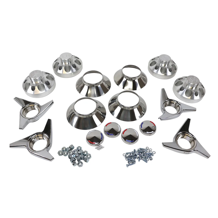 C2 1963-1964 Corvette Direct-Bolt Knockoff Wheel & Tire Package - Radial A/S