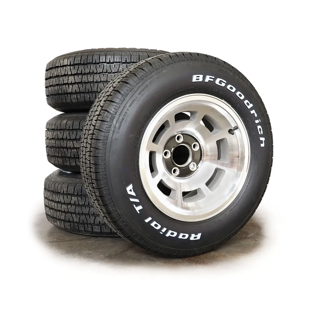 C3 1976-1979 Corvette Reproduction YJ8 Aluminum Wheel Set W/BFG Radial T/A 225/70R15 Tires
