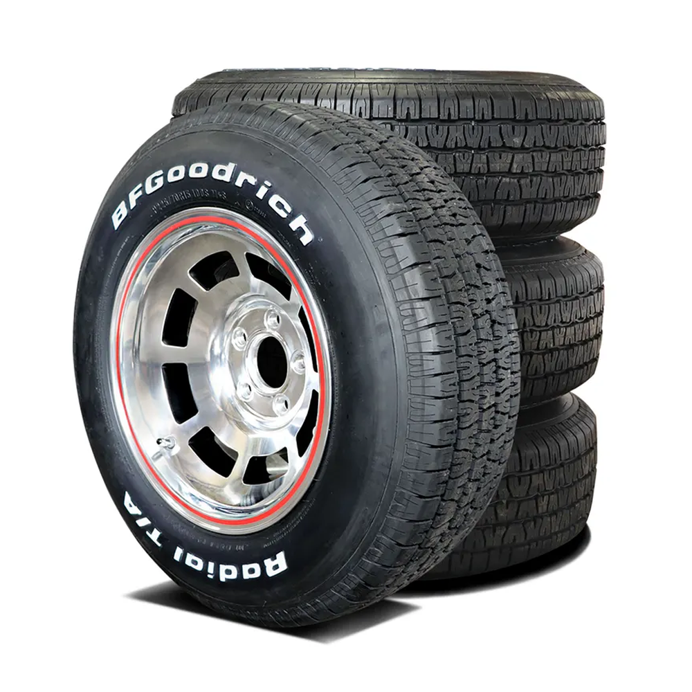 C3 1978 Corvette Reproduction YJ8 Aluminum Pace Car Wheel Set W/BFG Radial T/A 225/70R15 Tires