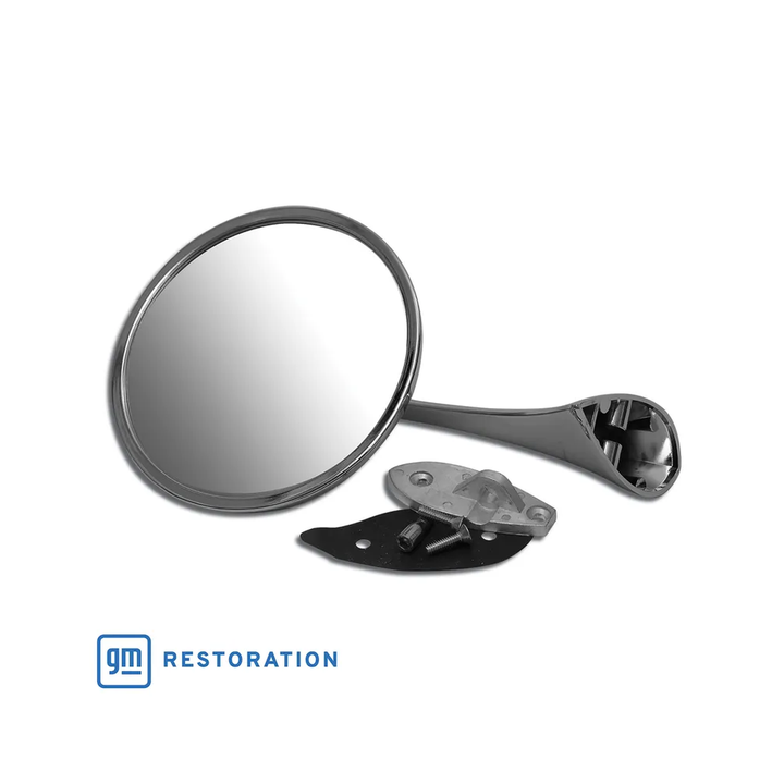 C2 1963-1967 Corvette Outside Mirror - LH W/Bowtie 63 Late - 67 Early