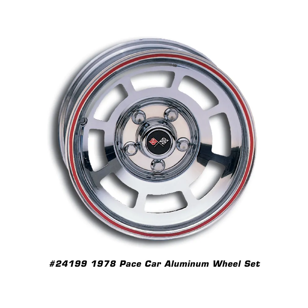 1978 Corvette C3 Reproduction YJ8 Pace Car Aluminum Wheel Set W/Hardware