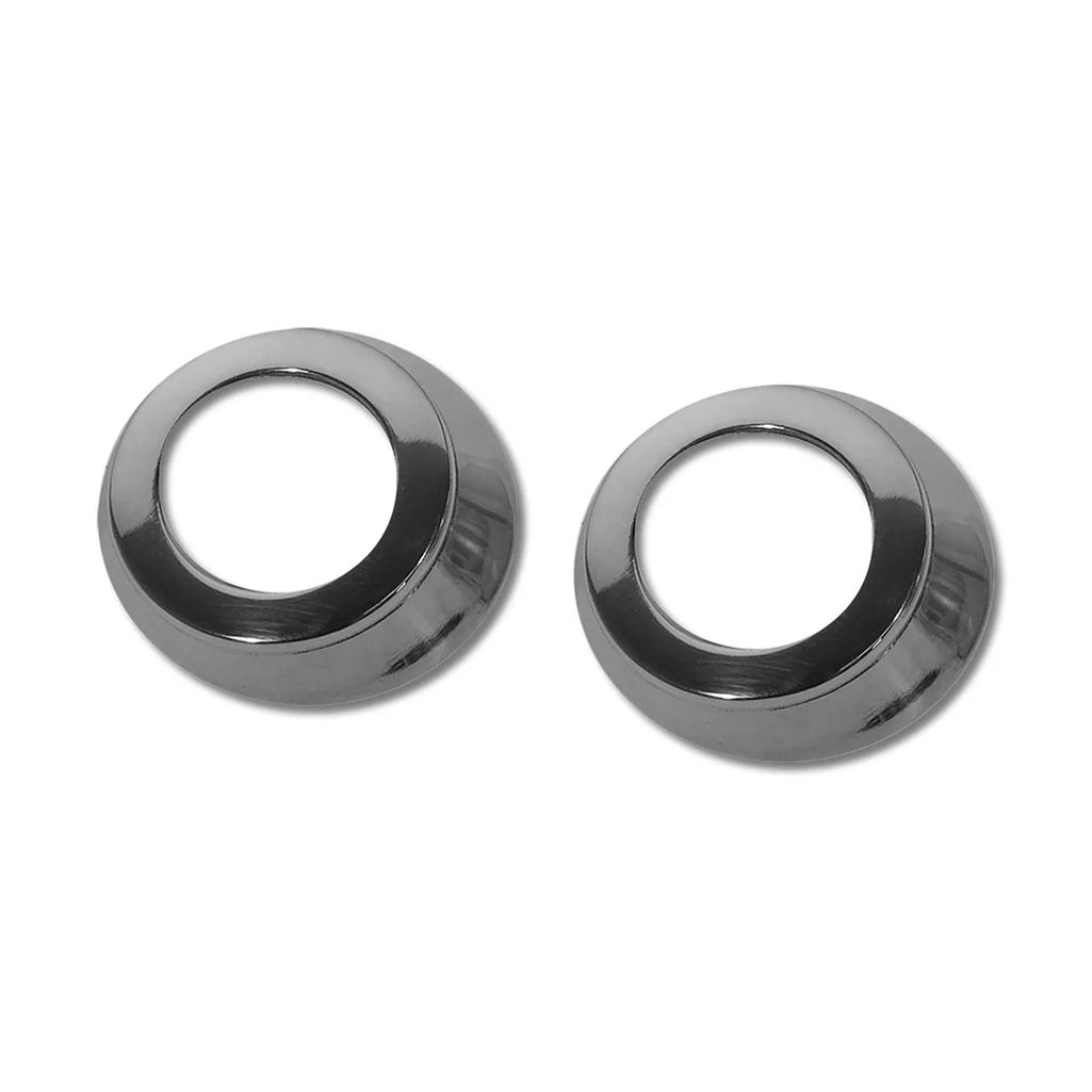 C2 1963-1964 Corvette Window Crank Bezels - Stainless Steel - Pair