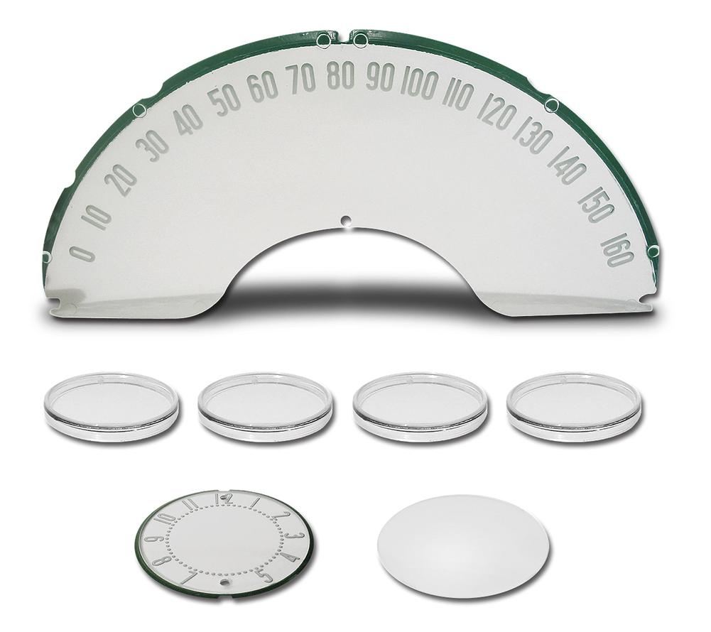 C1 1959-1962 Chevrolet Corvette Instrument Lens Set.