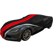 Corvette Ultraguard Plus Car Cover - Indoor/Outdoor Protection - Black W/ Red Stripes : C7 Stingray, Z51, Z06, Grand Sport