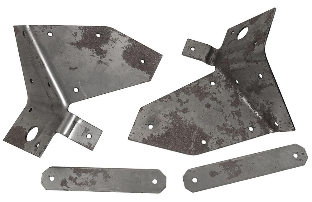 C1 1959-1962 Chevrolet Corvette Body Mount Reinforcements. Front W/Strap Steel