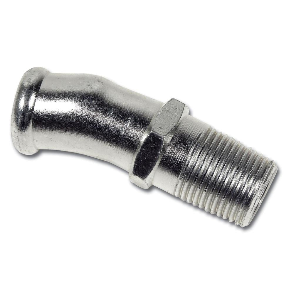 1956-1958 Corvette C1 Water Pump Fitting, Curved 5/8 Inch Lower