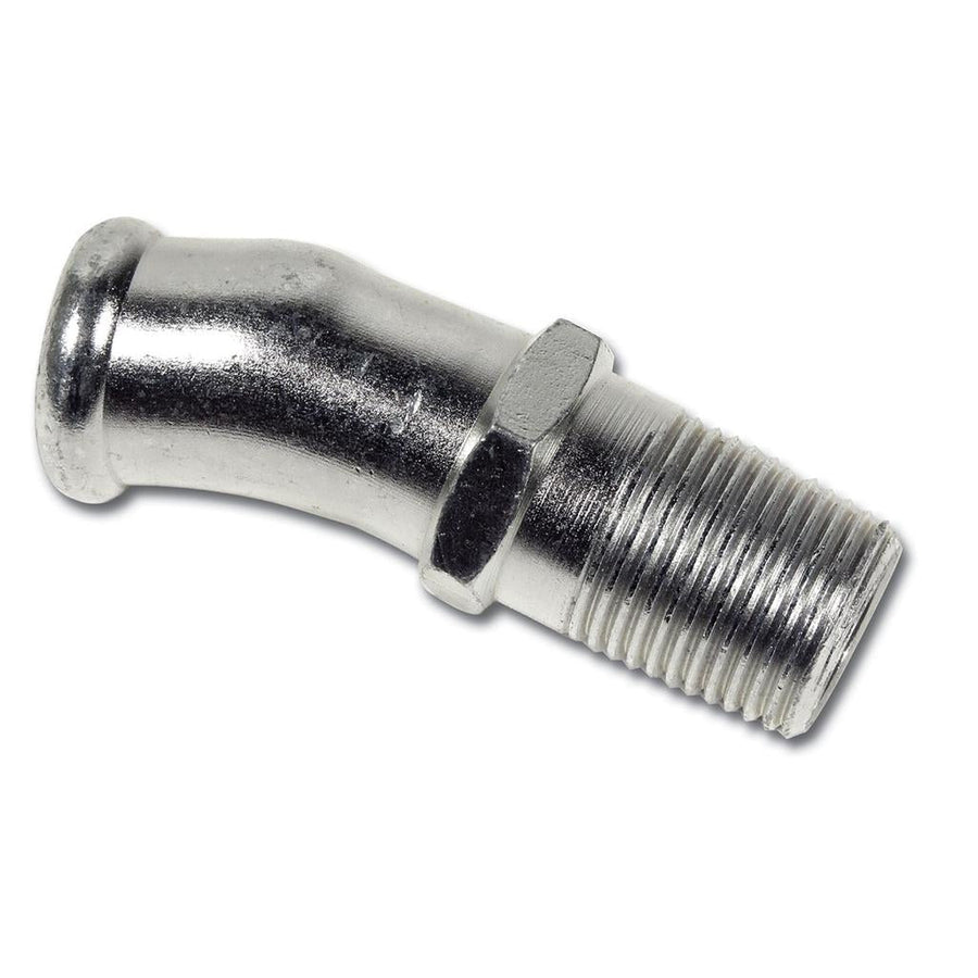 1956-1958 Corvette C1 Water Pump Fitting, Curved 5/8 Inch Lower